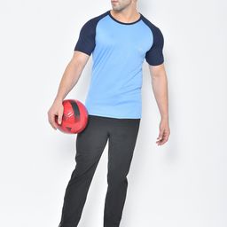 CHKOKKO Colourblocked Round Neck Raglan Sleeves Regular Fit T-shirt-image-86