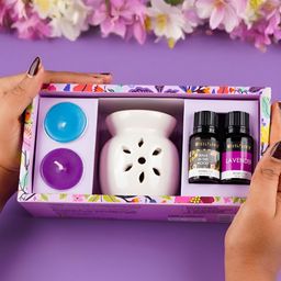 Soulflower Lavender & Walk In The Wood Ceramic Aroma Oil Diffusers Set-image-19