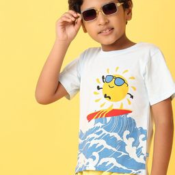 V-Mart Boys Printed T-shirt with Shorts Clothing Set-image-89