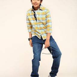 BONKIDS Boys Classic Tartan Checks Opaque Checked Casual Shirt-picture-12