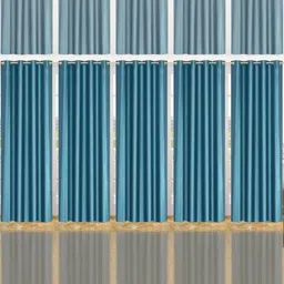 151 cm (5 ft) Polyester Semi Transparent Window Curtain (Pack Of 5) (Plain, Aqua)-image-95