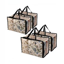 RUBOXA Transparent & Black 4 Pieces Storage Bags With Zip-image-12