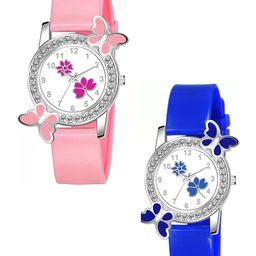 CSAMON Women Pack of 2 Embellished Dial Analogue Watches 328 PIK 315PUR 315BLU-image-97