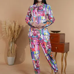 ETC Printed Top & Trousers With Shrug Co-Ords Set-picture-51