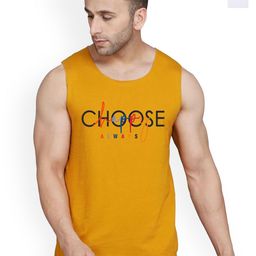 SLOWLORIS Pack Of 2 Printed Combed Cotton Gym Vests VSL26 CMB(CHS MUSTARD)(LOUD WHITE)-image-95
