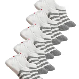 BAESD Unisex Pack Of 5 Patterned Shoe Liners Socks-16
