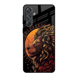 QRIOH Sun Faced Lion Printed Samsung Galaxy M55 5G Back Case Mobile Accessories-image-57