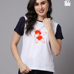 Friskers Women Pack Of 2 Graphic Printed Round Neck Cotton T-shirts-picture-48