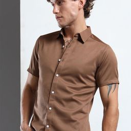 THE BEETEL HOUSE Short Sleeves Spread Collar Opaque Regular Fit Casual Shirt-picture-38