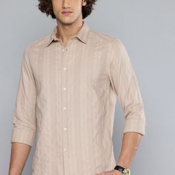 Flying Machine Slim Fit Self Striped Pure Cotton Casual Shirt-picture-34