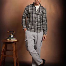 Campus Sutra Men Comfort Fit Checked Spread Collar Cotton Casual Shirt-picture-32