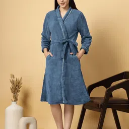 FABINALIV Women Cotton Bath Robe With Belt-image-79