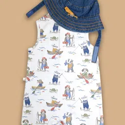 Ohmybebe Infant Boys Printed Pure Organic Cotton Romper-image-26