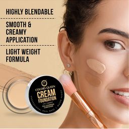Colors Queen 2 in 1 Makeup Full Coverage Cream Foundation Concealer 5 g - Natural image 4