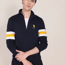 U S Polo Assn Men Solid Cotton Bomber Jacket-image-33