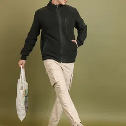 HIGHLANDER Mock Collar Front Open Sweatshirt image 2