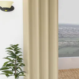 Yellow Weaves Beige Room Darkening Door Curtain-image-40