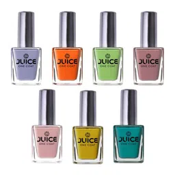 JUICE Set Of 7 One Coat Longlasting Finish with Quick Dry Nail Paint - 8. 5 ml Each-17