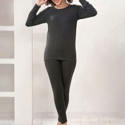 INFERNO Women Cotton Long Sleeves Top & Trouser Thermal Set-image-43