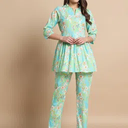 Gujari Printed Pure Cotton Tunic With Trousers Co-Ords-picture-40