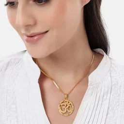 Anouk Gold-Plated Circular Pendants with Chains image 3