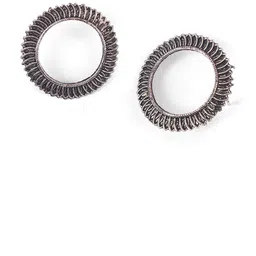 Zoey Oxidized Circular Shaped Studs image 3