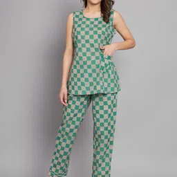 COTNUF Checked Pure Cotton Top With Trousers Co-Ords-picture-15