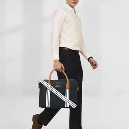 SWISS MILITARY Unisex Striped Laptop Bag-image-6