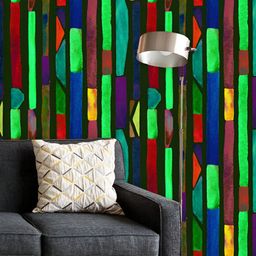 ArtzFolio Printed UV-Resistant Anti-Bacterial Green Kaleidoscope CrossPeel & Stick Wallpaper-image-97