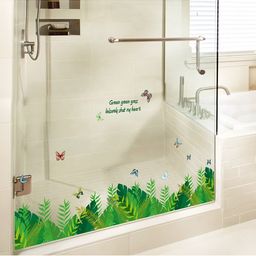 INDIAN ROYALS Green & Blue Grass Design Printed Waterproof Wall Stickers-image-48