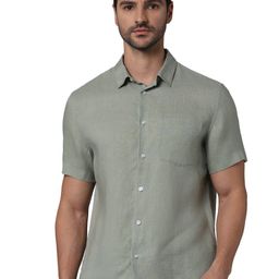Celio Men Classic Opaque Pure Linen Casual Shirt-image-90