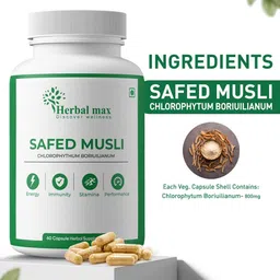 Herbal max Safed Musli Extract Capsules - 60 Capsules-45