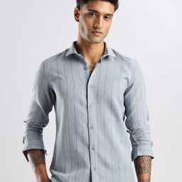 THE BEETEL HOUSE Men Air Like Linen Stripes Regular Slim Fit Casual Shirt-image-93