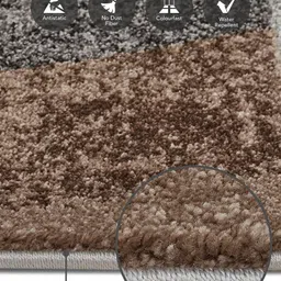 OBSESSIONS Grey & Brown Geometric Printed FloorRunners image 2