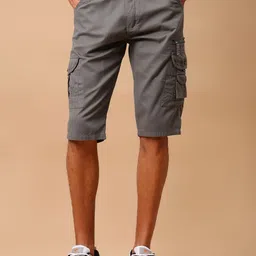 V-Mart Men Regular Fit Cotton Cargo Shorts-picture-41