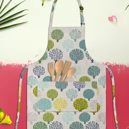 ArtzFolio Grey & Yellow Printed Cotton Aprons-21