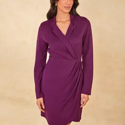 AND Women Solid Wrap Dress-image-48
