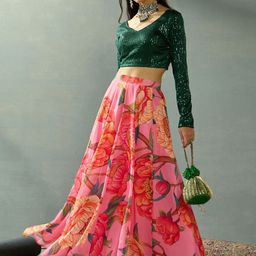 Shae by SASSAFRAS Embellished Sequinned Ready to Wear Lehenga &-picture-11