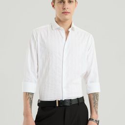 Snitch Men Smart Slim Fit Vertical Stripes Casual Shirt-image-50