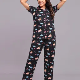 LEAF ORIGINALS Women Printed Night suit-image-87