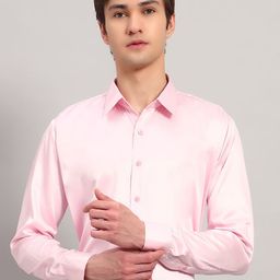 Aaai Enterprises Men Slim Fit Solid Spread Collar Satin Casual Shirt-image-94