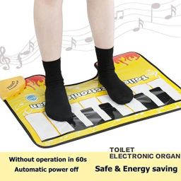 Toilet Piano | Electronic Piano Organ Game | Waterproof Toe Tapping Keyboard Toilet Piano | Electronic Piano Organ Game | U-Shaped Toilet Rug Analog Portable Keyboard-image-52