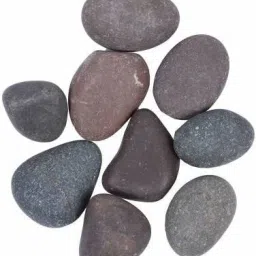 Polished Marble Stone Pebbles for Vase Filler Plant Pots Home Garden- Grey, 500g Polished, Regular Angular, Asymmetrical Rock Stone-image-88