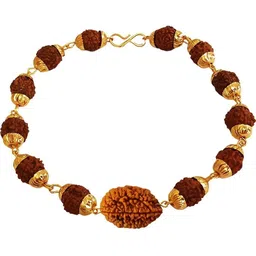 Divine souvenirs Unisex Silver Rudraksh Link Bracelet-43