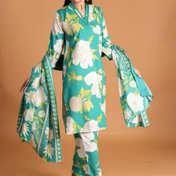 BAESD Women Printed Regular Kurta with Palazzos & With Dupatta image 4
