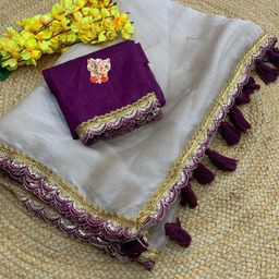 PAYAL CREATION Embroidered Pure Chiffon Maheshwari Saree-image-46
