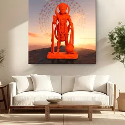 999Store Red & Yellow Canvas Religious Wall Paintings-image-73