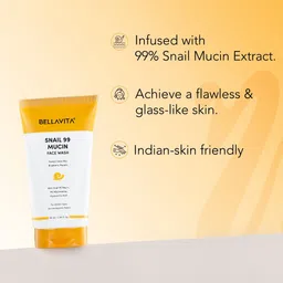 Bella Vita Organic Set of 2 Snail 99 Mucin Face Wash with Niacinamide - 50 ml each image 5