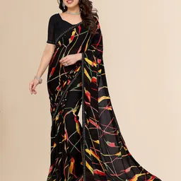 Moda Rapido Beads and Stones Poly Georgette Saree-image-71
