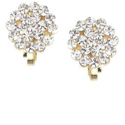 FirstBlush Gold-Plated American Diamond Stones Studded Contemporary Clip On Studs-image-72